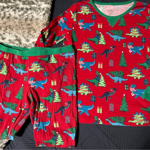 Wondershop Red Dinosaur Christmas Holiday Pajamas Size Womans Large - Picture 1 of 4